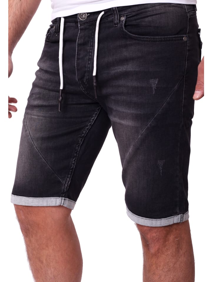 

Джинсовые шорты, короткие джинсы черного цвета RESLAD
