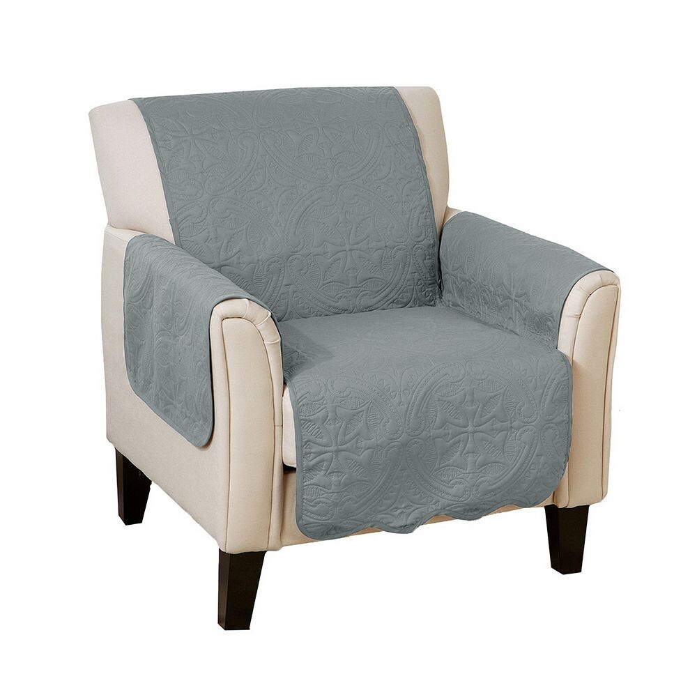 

Чехол на стул Great Bay Home Elenor Solid Medallion, цвет Mirage Gray
