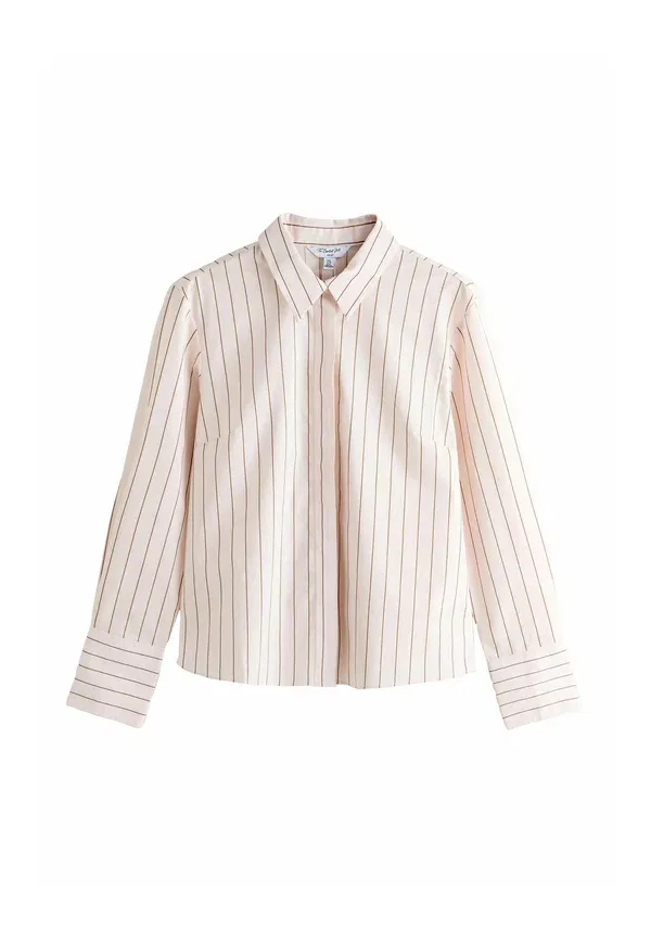 Блузка Petite fit button down Next, розово-коричневый