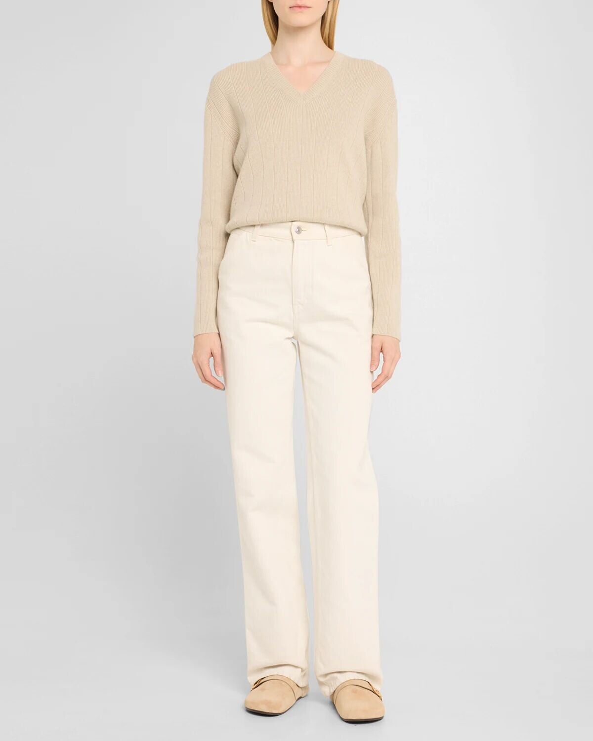 Мюли-лоферы из овчины Mellow с пряжкой и пряжкой Tory Burch, цвет Noisette  Taupe — фото 3