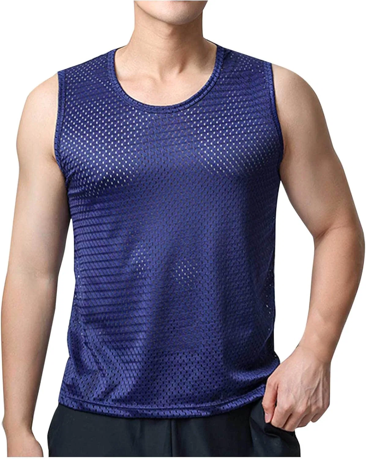 Мужская майка для фитнеса, Mesh, Navy