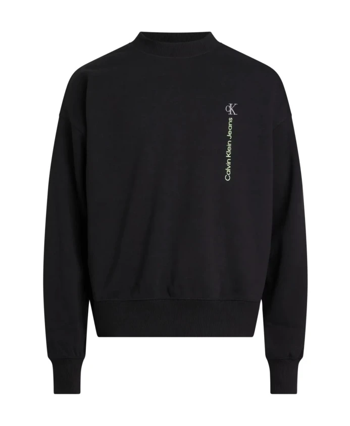 

Вертикальная институциональная толстовка Calvin Klein, черный