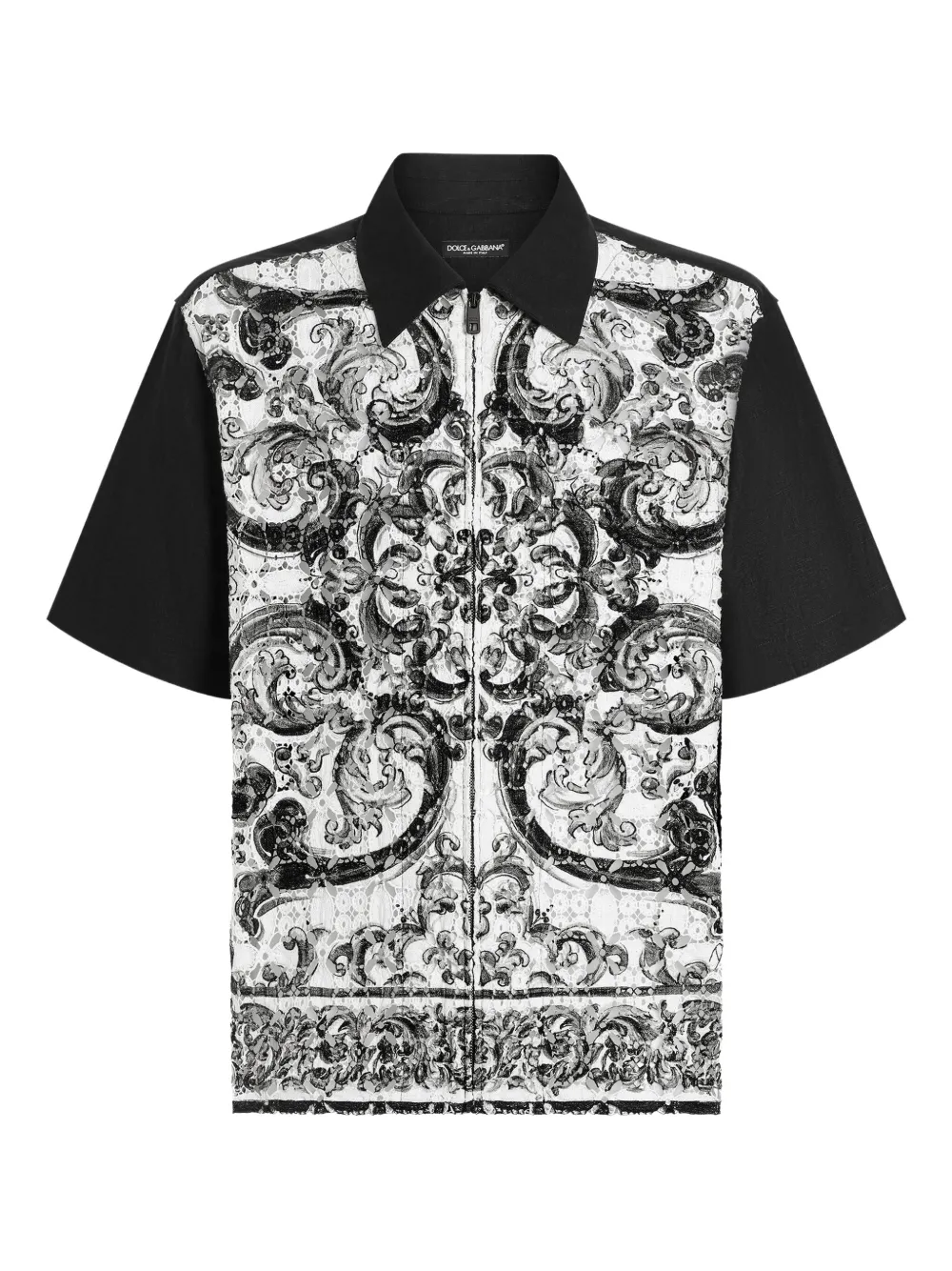 

Рубашка с принтом Majolica DOLCE & GABBANA, черный