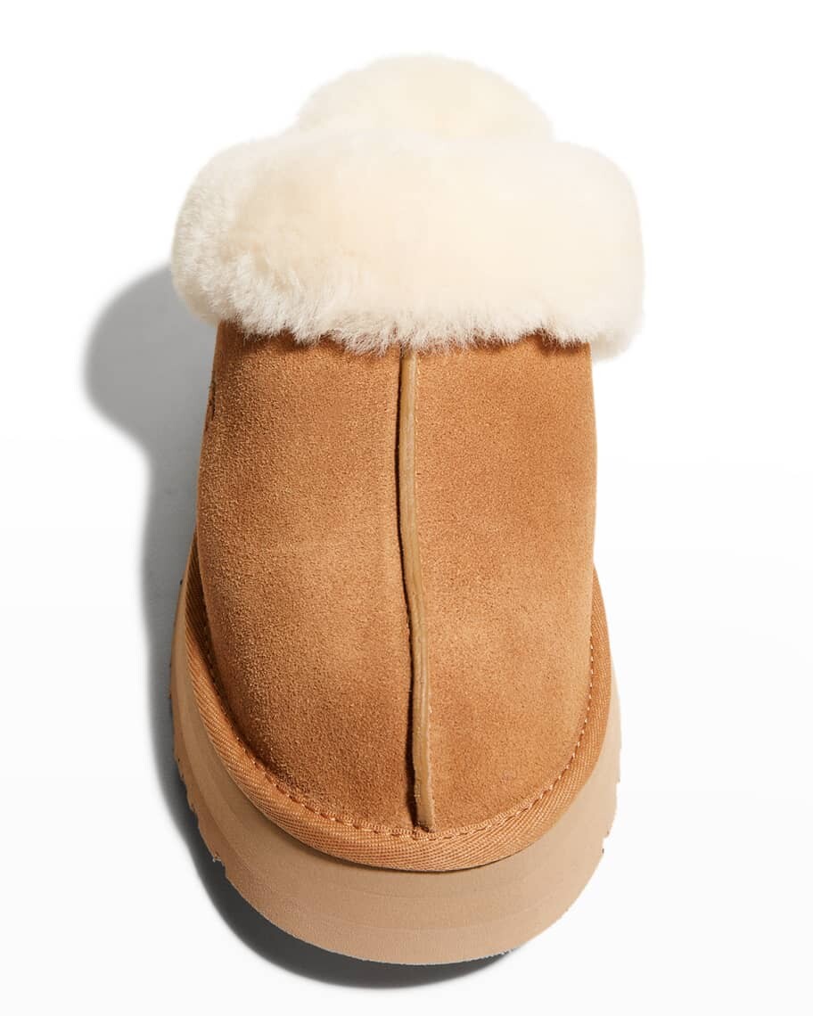 Тапочки Disquette из замши и овчины на платформе UGG — фото 4