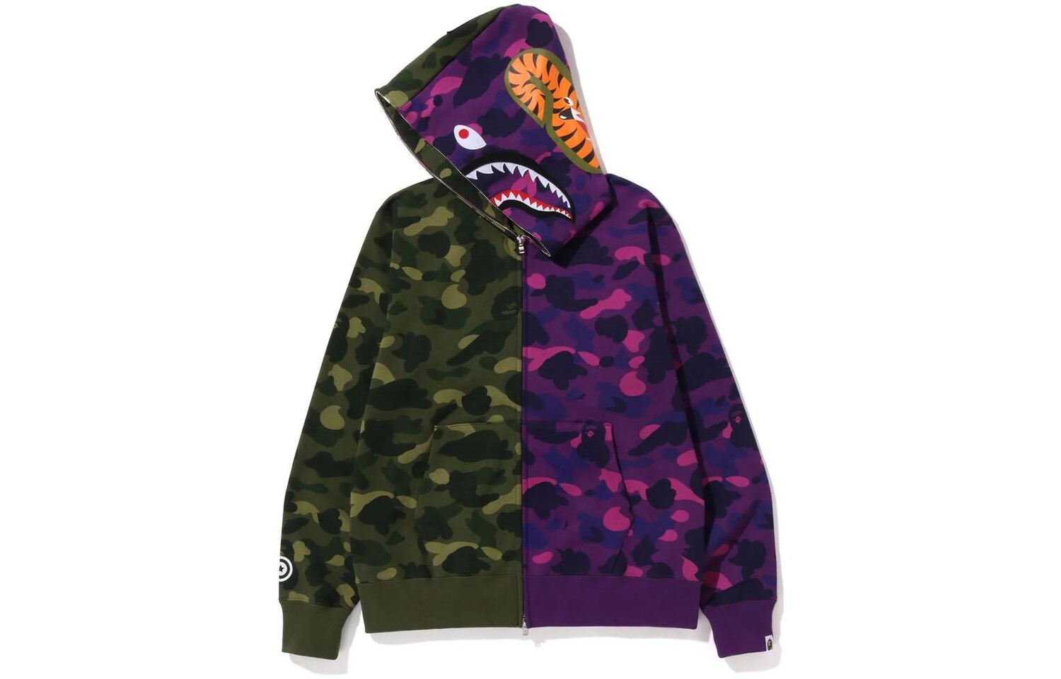 Мужская толстовка A BATHING APE, Фиолетовый/Зеленый — фото 3