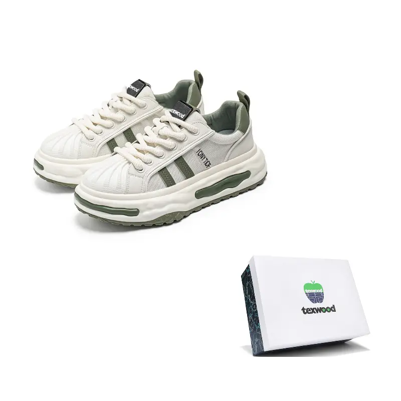 

TEXWOOD Мужские низкие повседневные кроссовки бело-зеленые, цвет White Green