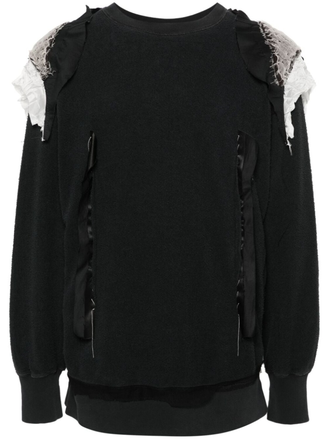 

Maison Margiela махровая толстовка в технике пэчворк, черный