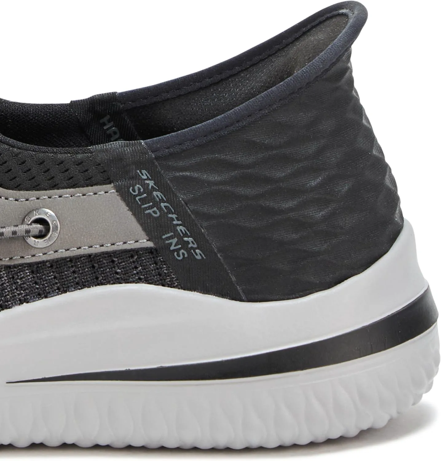 Мужские кроссовки Skechers Streetwear Delson 3.0 - Roth с низким профилем и шнурками-бинджи, черный/серый — фото 4