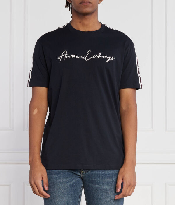 

Футболка мужская Armani Exchange хлопковая с логотипом, синий