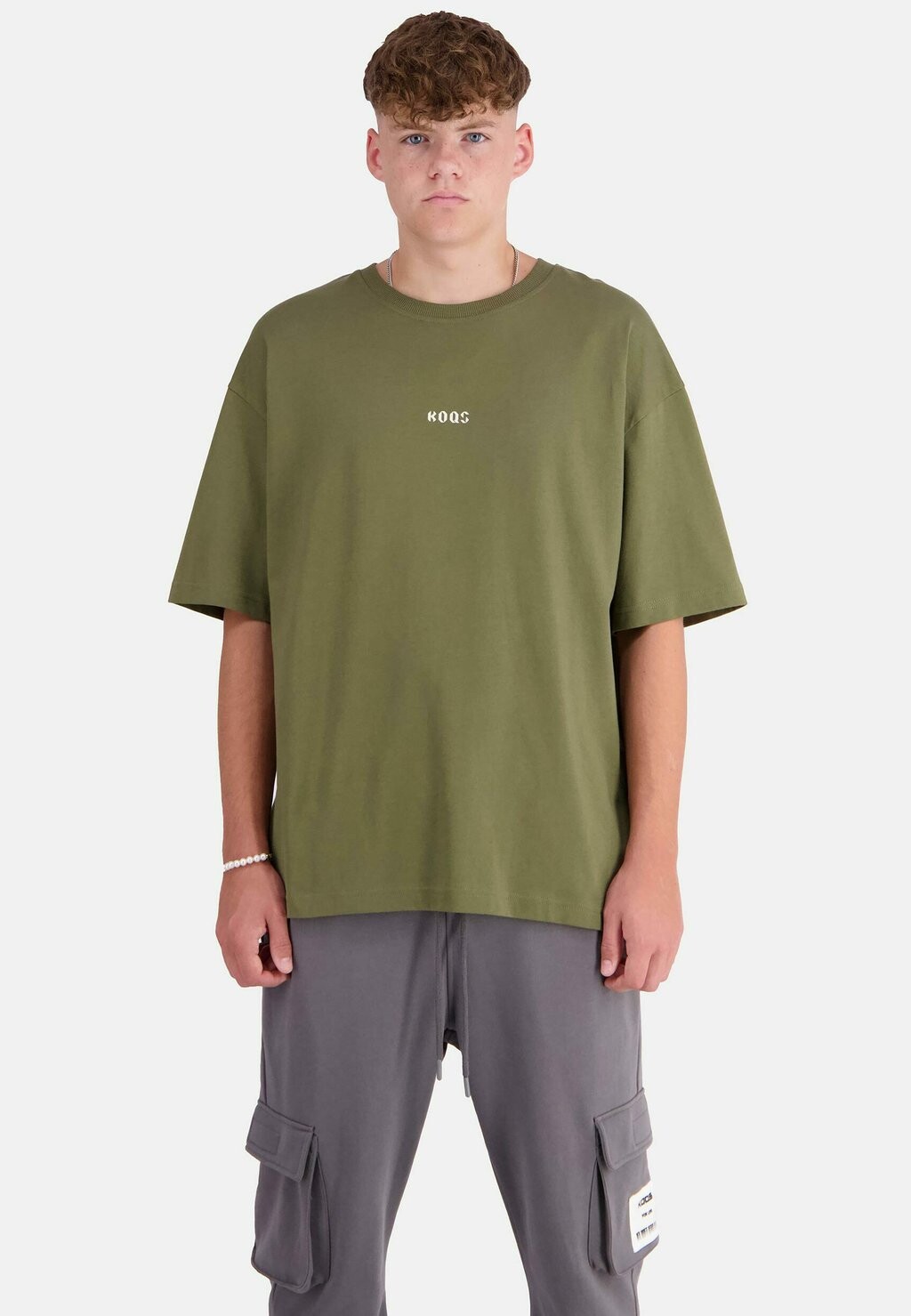 

Футболка базовая LOGO KOQS, цвет ivy green