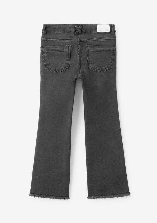 Детские расклешенные джинсы Mango Kids, Black Denim — фото 2