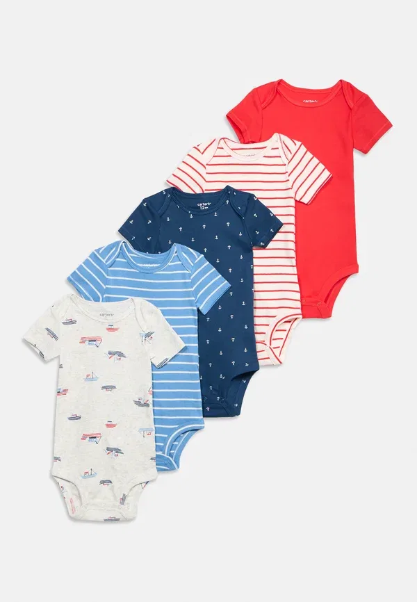Комплект боди Carter'S 4 шт, синий/разноцветный