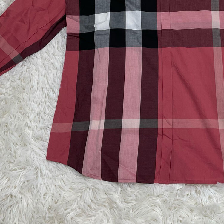 Рубашка мужская Burberry красный — фото 4