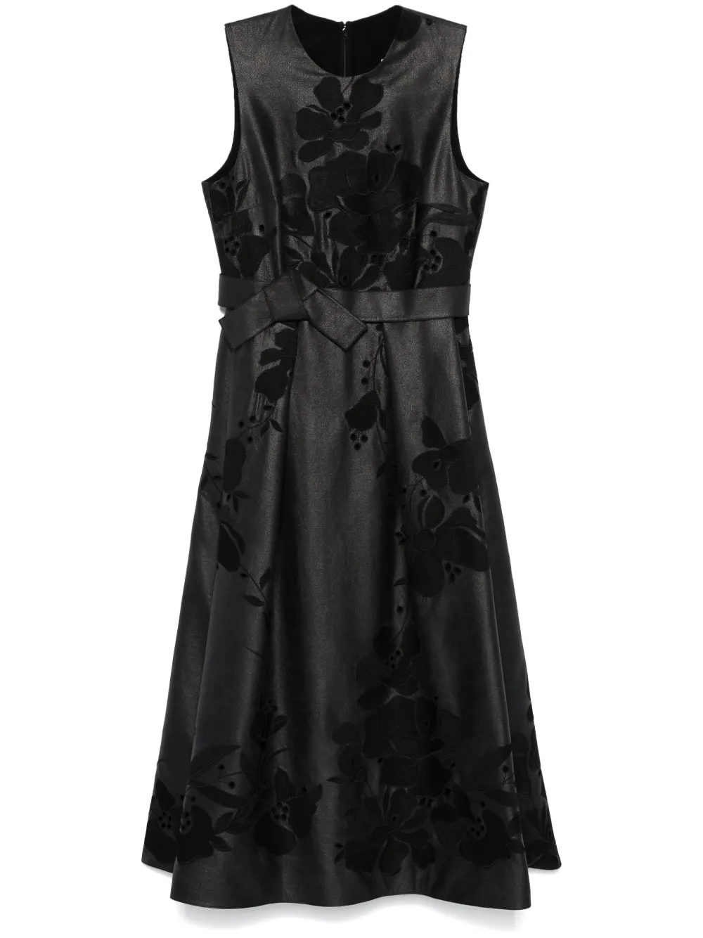 

Платье макси с цветочной вышивкой Elie Saab, черный