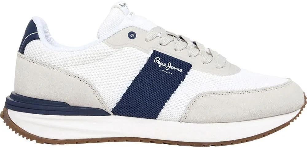 Кроссовки Pepe Jeans Buster Knit из белой кожи