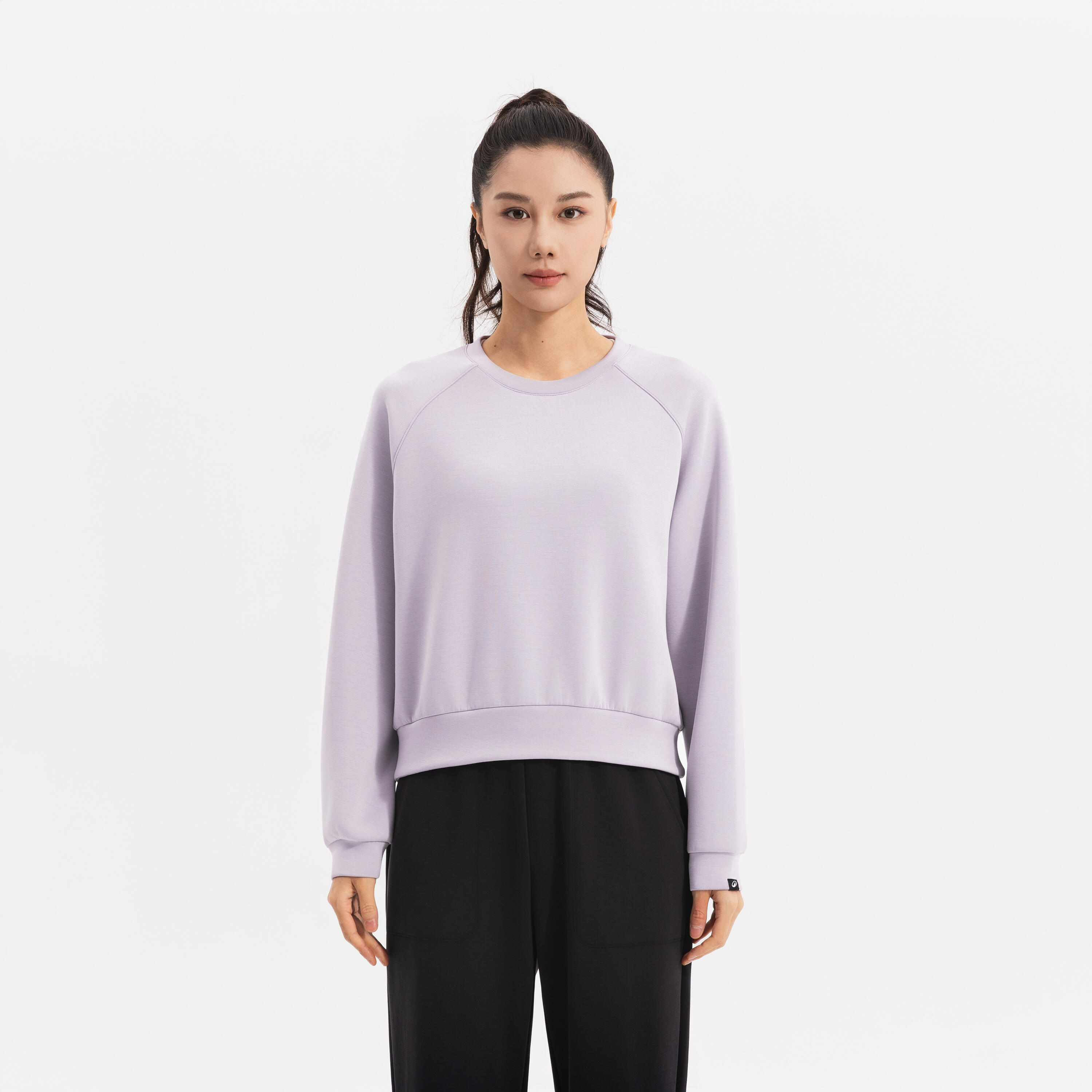 

Женская флисовая кофта Domyos с эффектом драпировки в дымчато-фиолетовом цвете