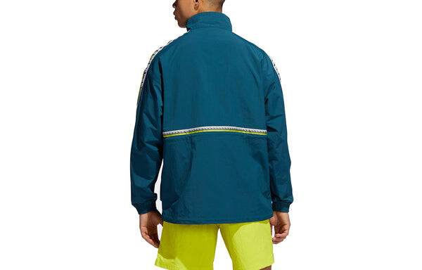 Куртка adidas originals Taped Anorak Zipper Cardigan Pullover Sports Jacket Green, зеленый — фото 2