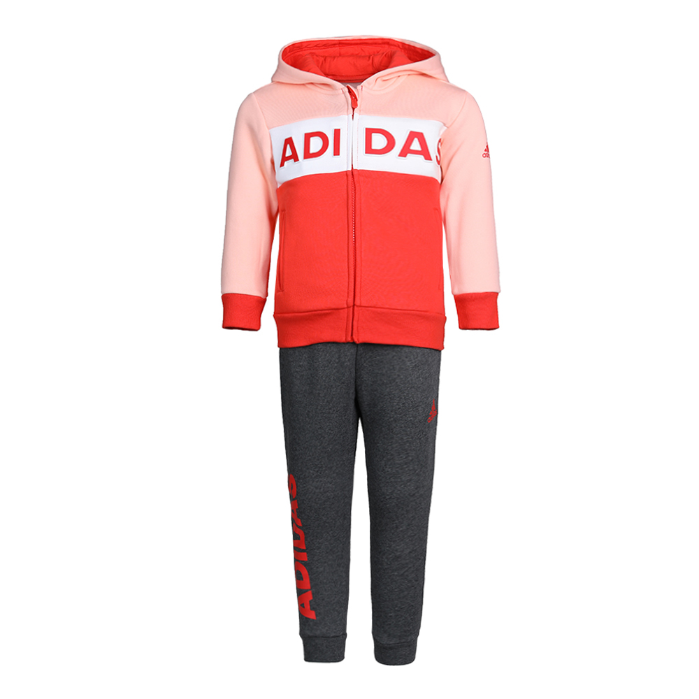 Adidas Повседневный спортивный костюм розовый для детей 3-7 лет — фото 3