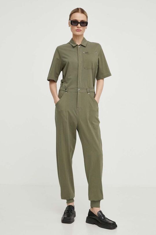 

Хлопковый комбинезон G-Star Raw, зеленый