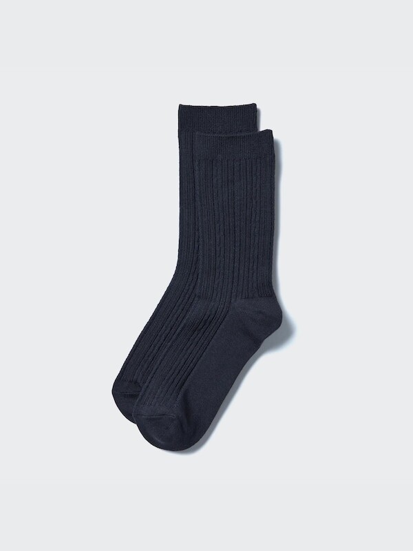 

Носки heattech кабельные ребристые Uniqlo, синий