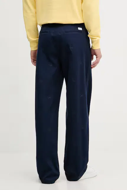 Штаны из натуральной ткани Relaxed Fit Tommy Hilfiger, синий — фото 3