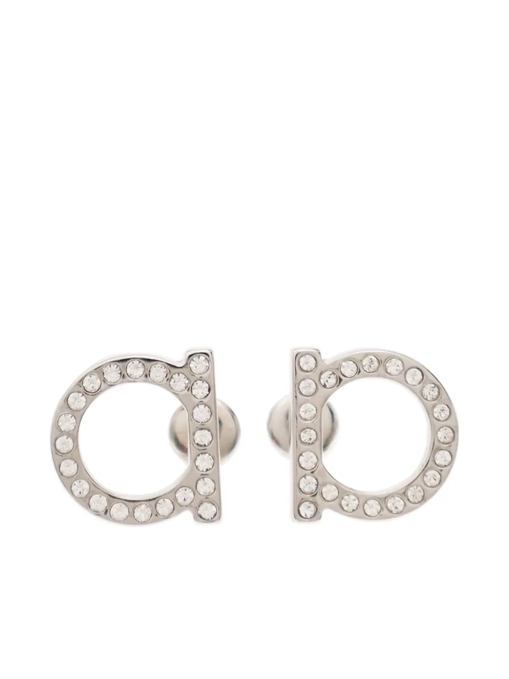 

Серьги, украшенные кристаллами Ferragamo, серый