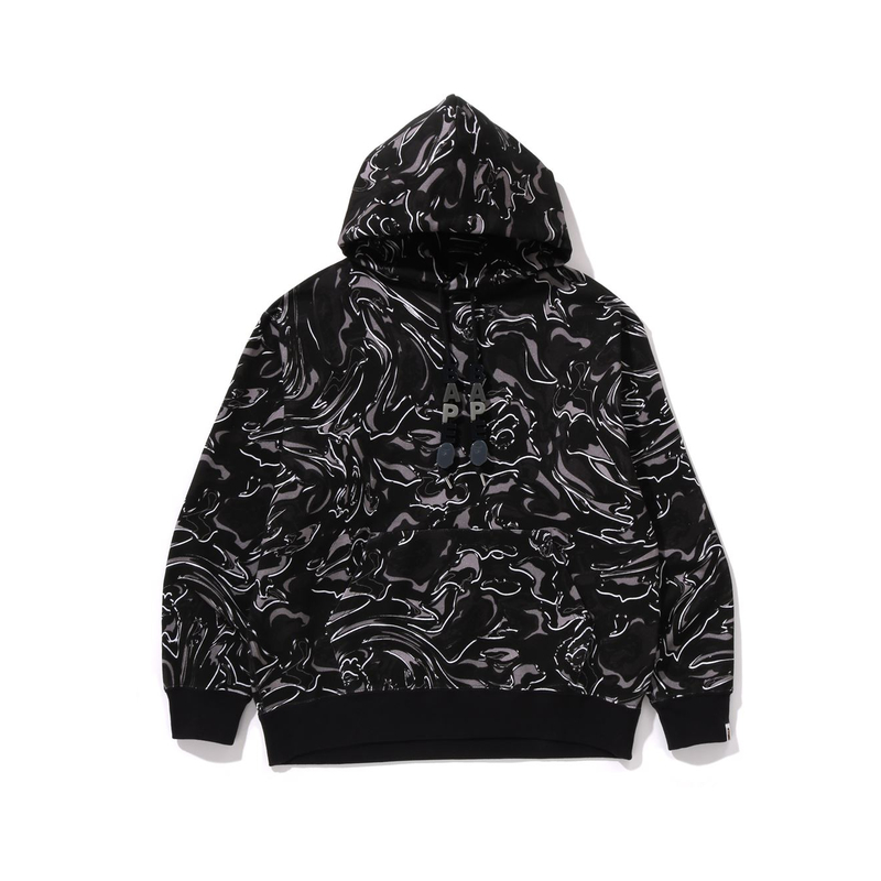 

Bape Marbling Camo расслабленный крой пуловер-худи A BATHING APE, черный bkx