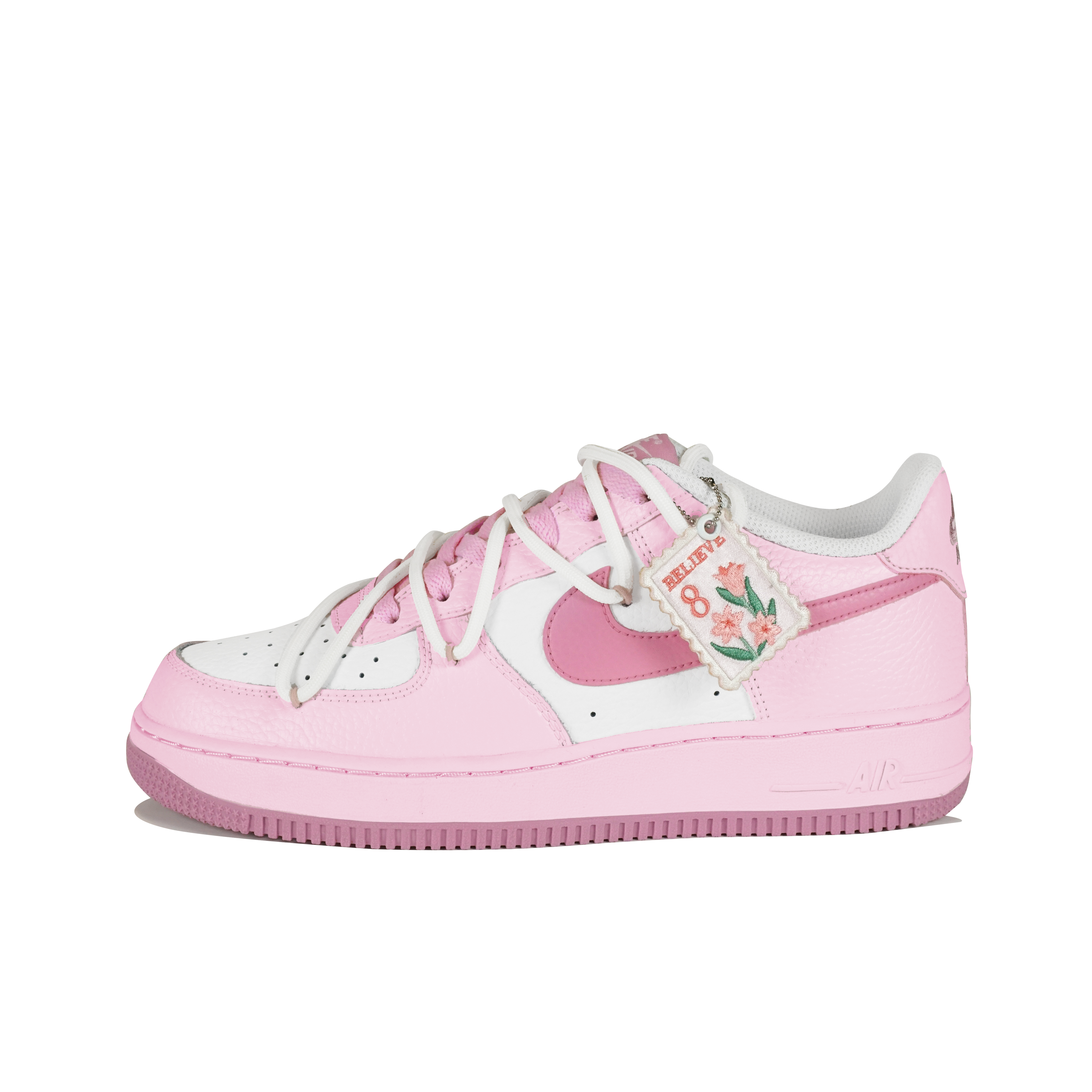 

Кроссовки Nike Air Force 1 Skateboard Shoes Women's Low-Top White Pink, Розовый, Кроссовки Nike Air Force 1 Skateboard Shoes Women's Low-Top White Pink