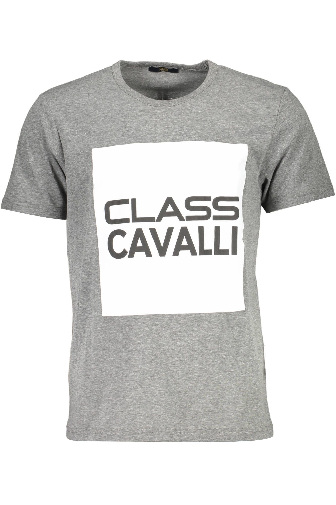 

Серая хлопковая мужская футболка cavalli CLASS