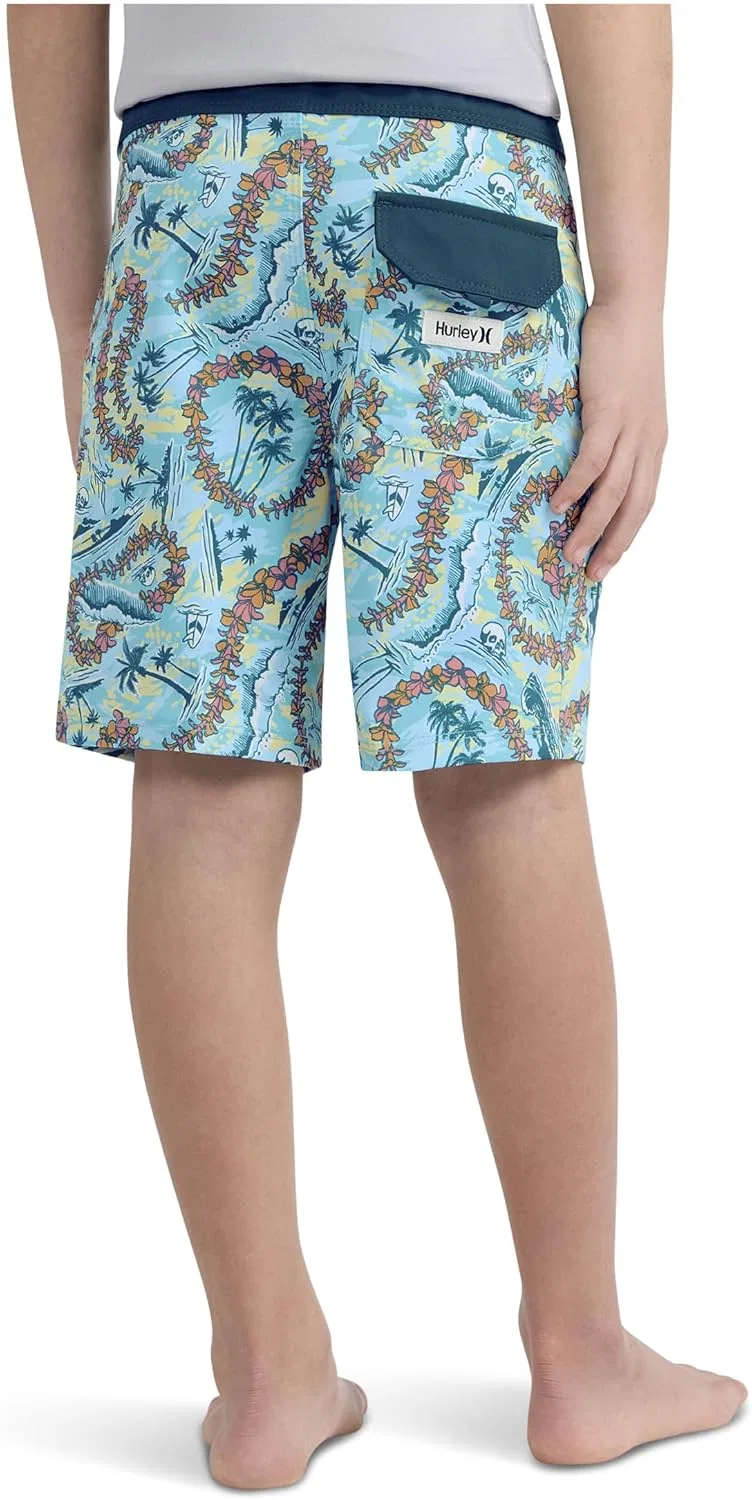 Шорты для серфинга Hurley Boys Doodle Lei, цвет Blue Dream — фото 3