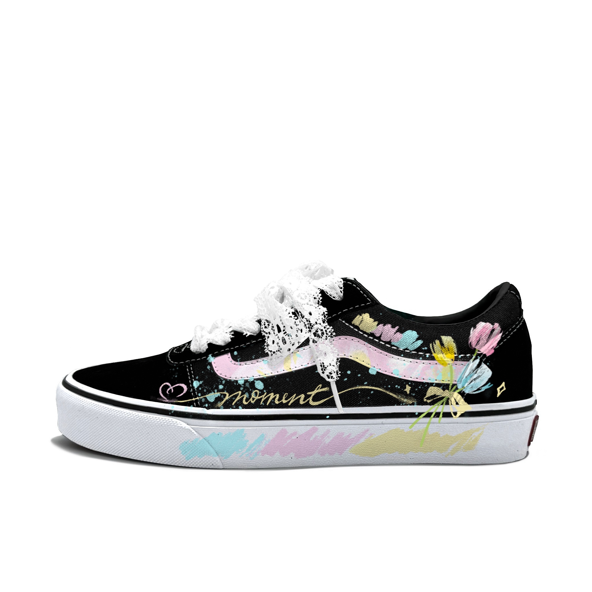 

Vans Низкие кроссовки Ward для скейтбординга, устойчивые к истиранию, розовые, мужские