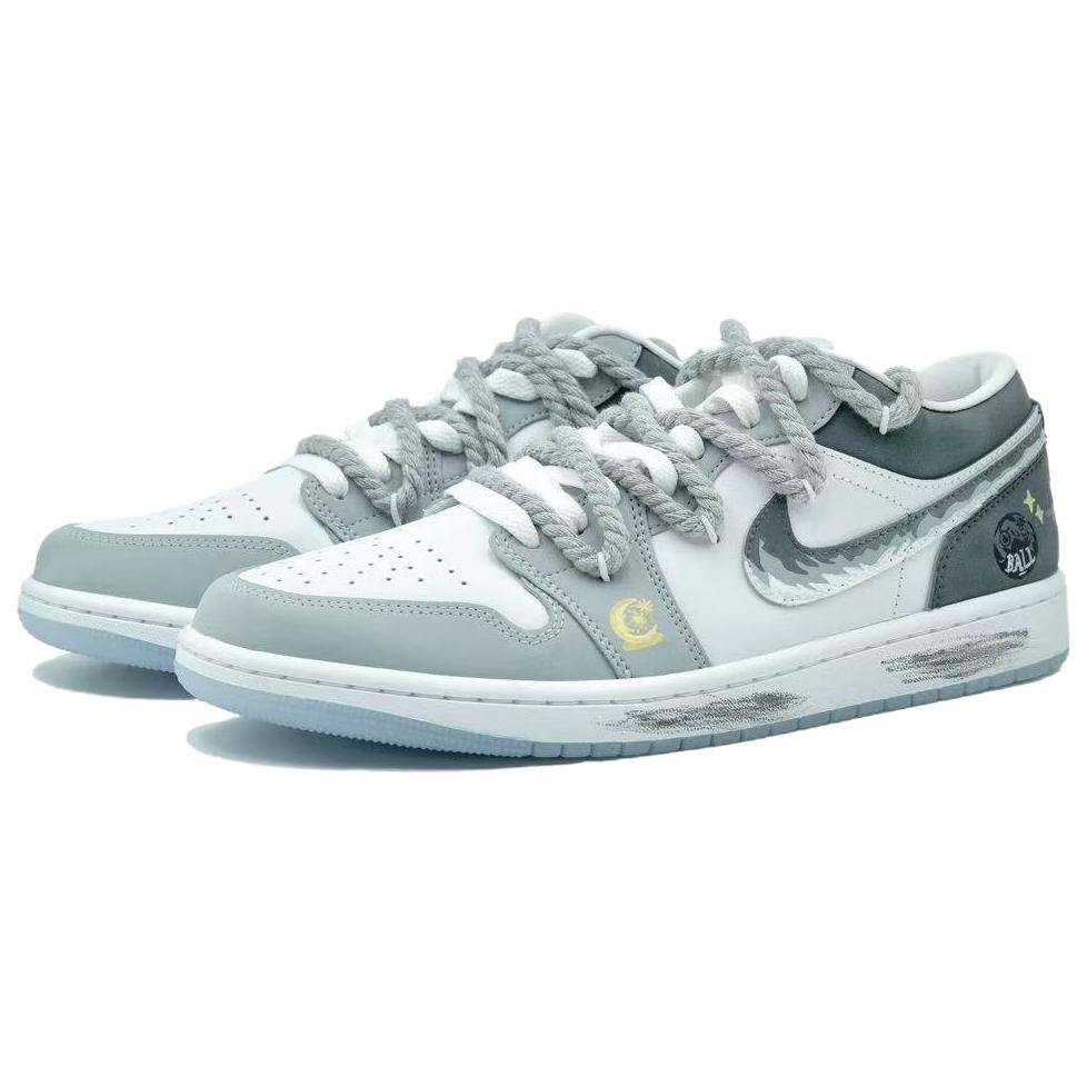 Кроссовки Air 1 Urban Techwear Code Abrasion Resistant низкие винтажные баскетбольные unisex белый серый Jordan, Slate серый — фото 4