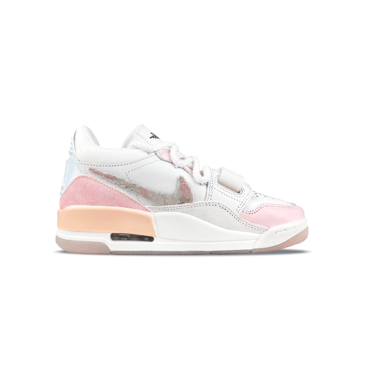 Наследство 312 low wmns cny устойчивые к истиранию мид-топ винтажные баскетбольные кроссовки unisex Jordan, белый/розовый — фото 3