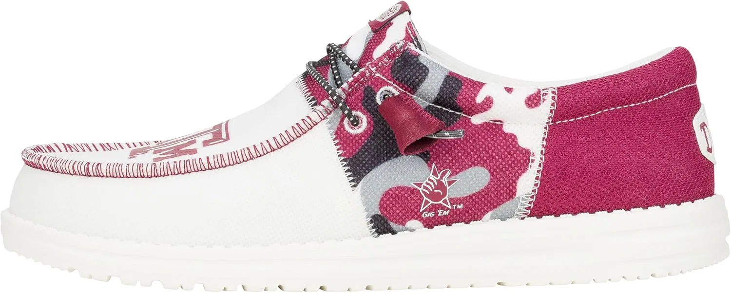 Мужские слипоны Hey Dude Wally, удобные и легкие, 2-White Maroon