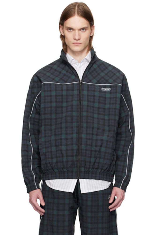 

Спортивная куртка свободного кроя темно-синего и зеленого цвета Martine Rose