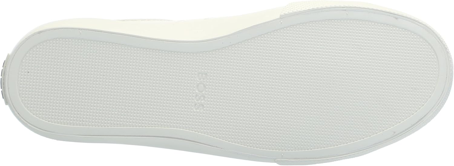 BOSS мужские кожаные кроссовки Aiden Logo Block низкие, Natural Oat — фото 4