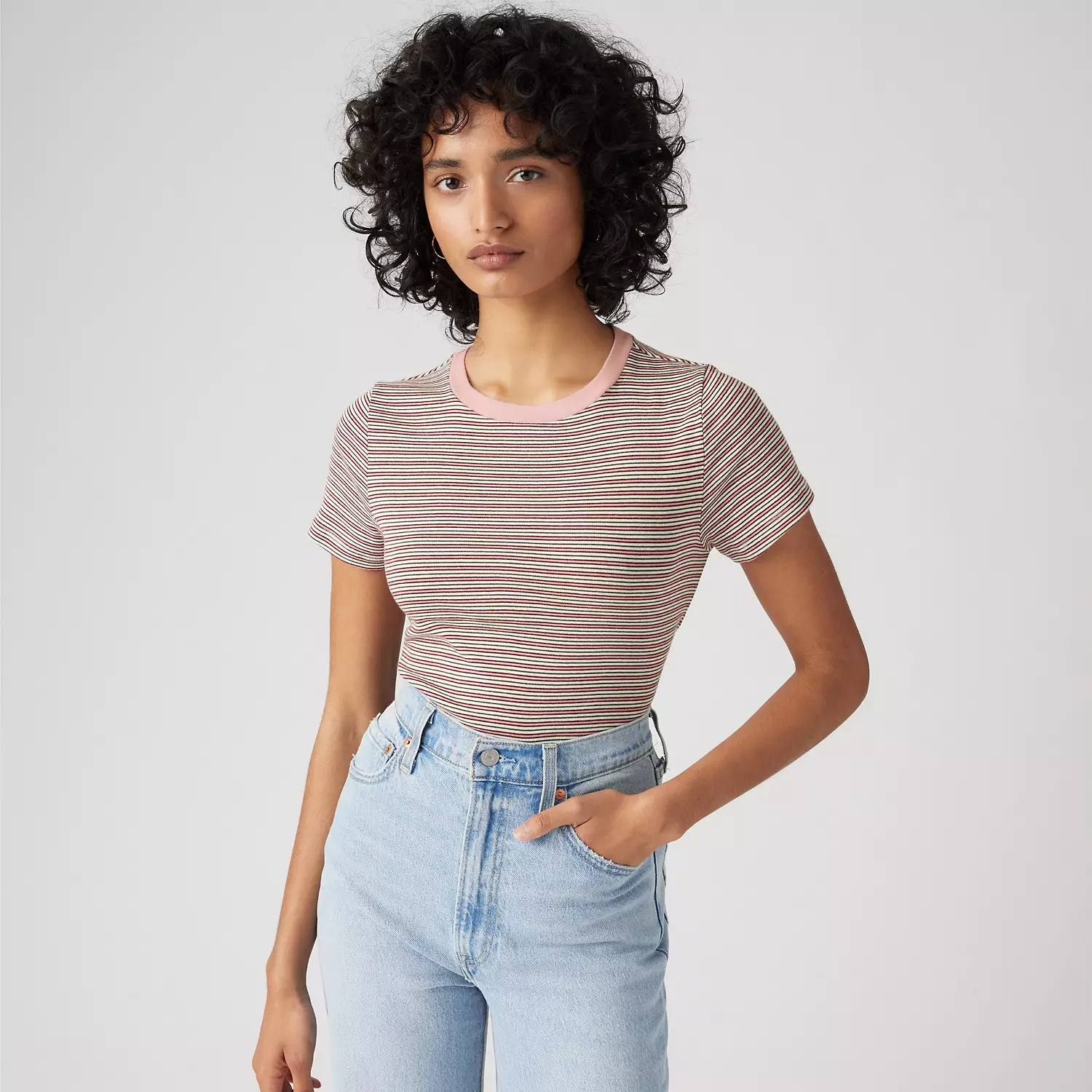 

Футболка Essential с коротким рукавом Levi's, цвет Monte Rio Stripe Zinfandel - Multi - Color