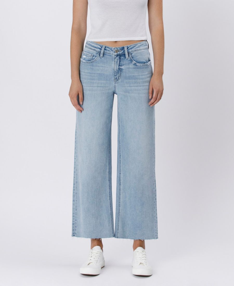 

Женские джинсы с высокой посадкой и широкими штанинами Vervet, Ben rinnes blue