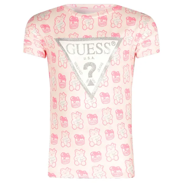

Футболка стандартного кроя Guess, розовый