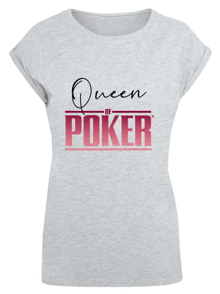 

F4NT4STIC Футболка «Королева покера» серого цвета с пятнистым рисунком, Серый, F4NT4STIC Футболка «Королева покера» серого цвета с пятнистым рисунком