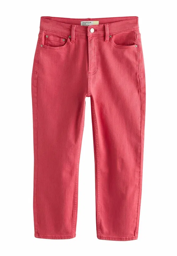 Джинсы Regular fit slim cropped, Next, вишнево-красный