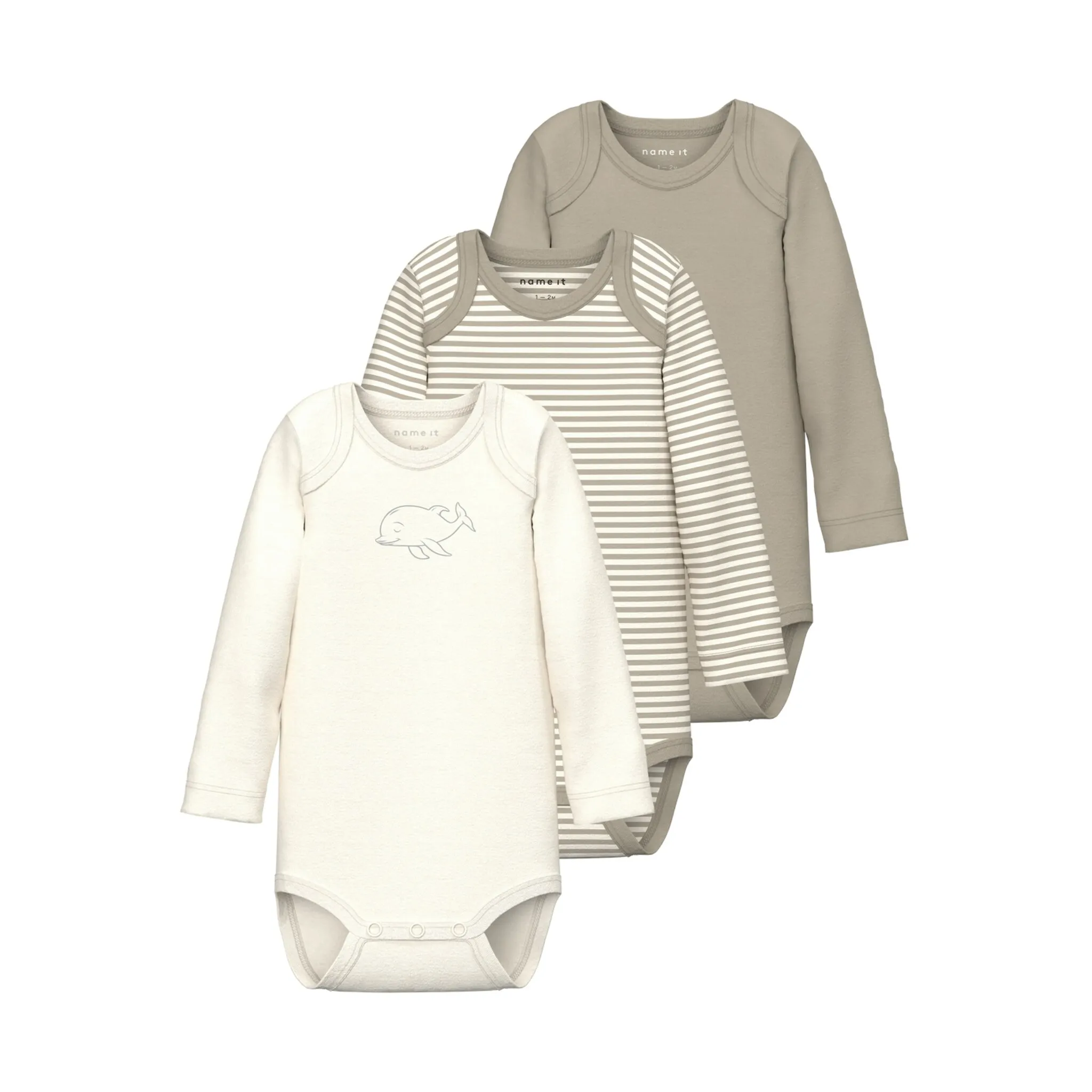 

Name It Боди "NBNBODY 3P LS Y/D CORE 2 NOOS", цвет Pure Cashmere