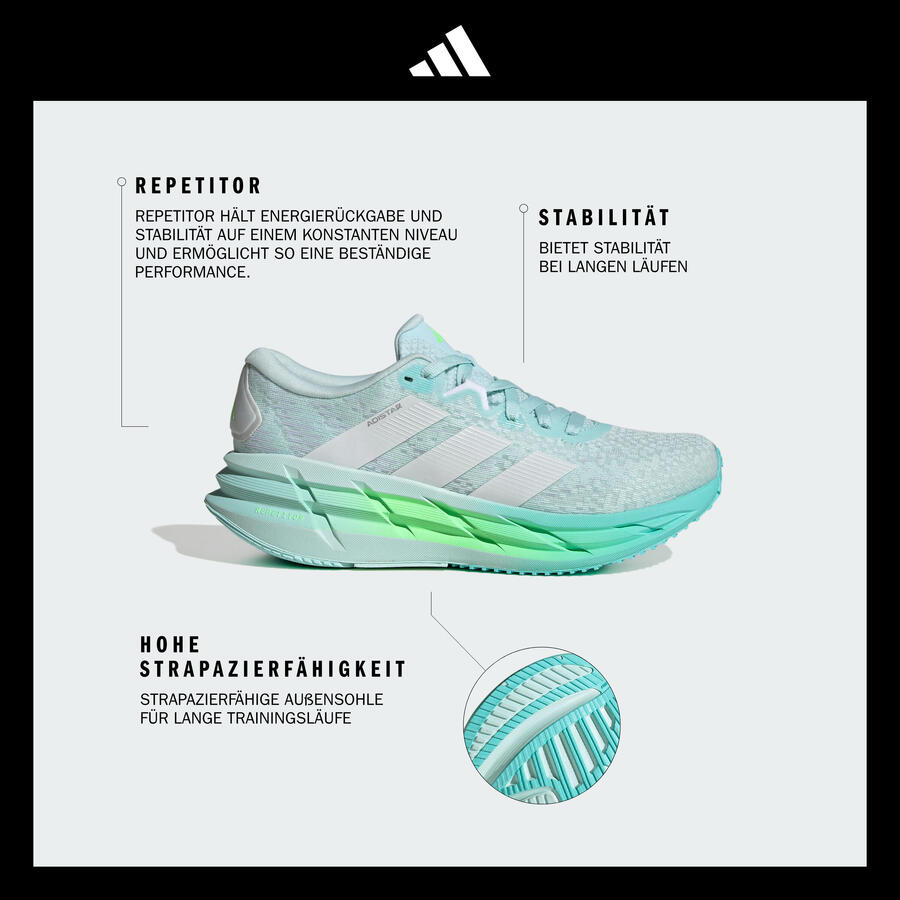 Кроссовки женские ADIDAS - Adistar 4 бирюзовые — фото 3