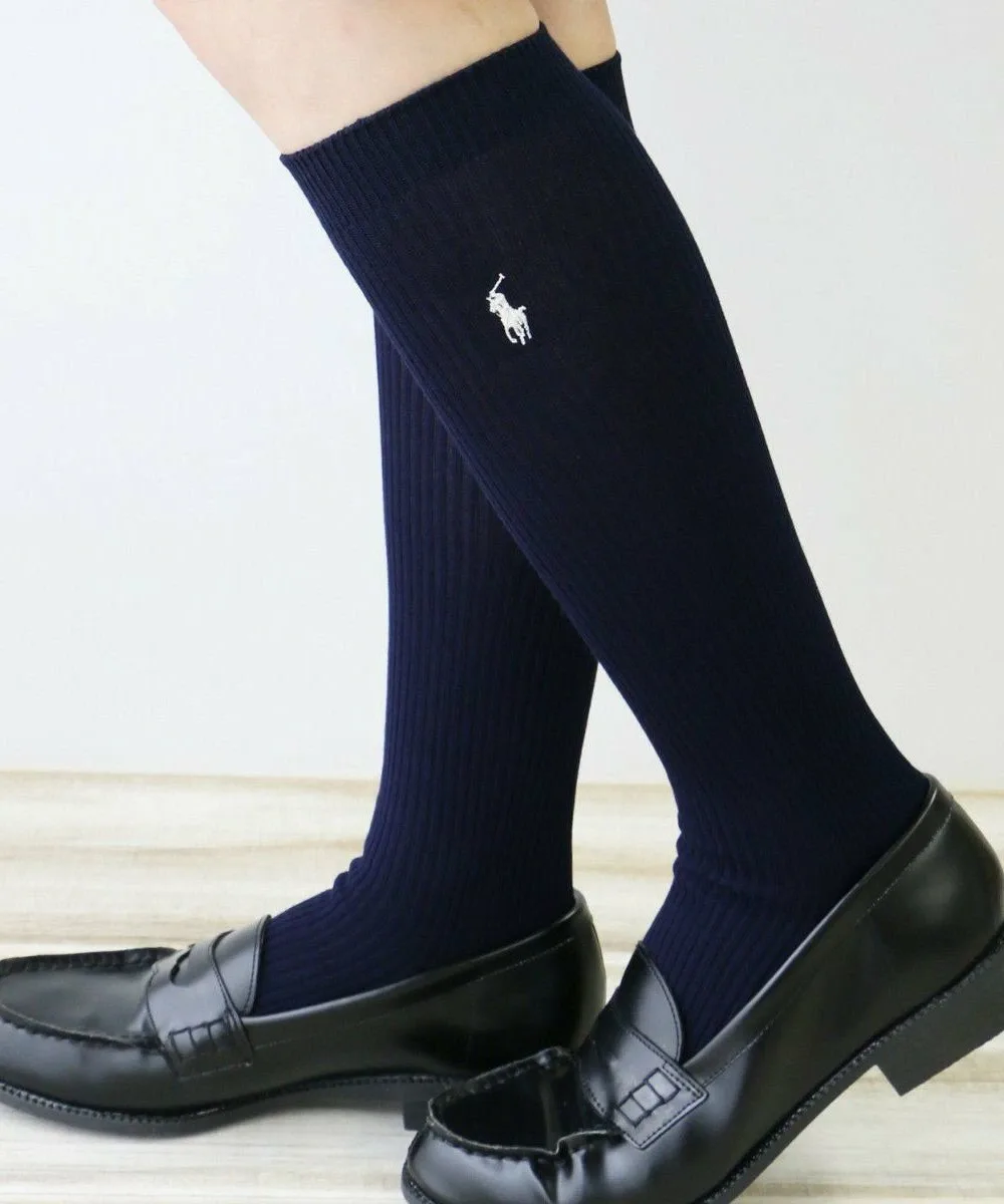 Школьные носки длиной 36 см, одноточечные Polo Ralph Lauren, Navy (Ivory) — фото 2