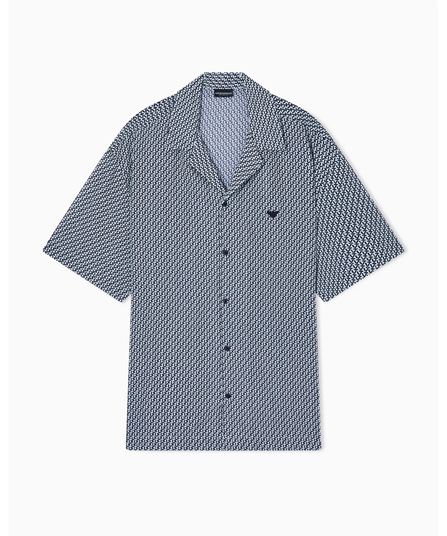 Мужская пляжная рубашка Emporio Armani с коротким рукавом — фото 4