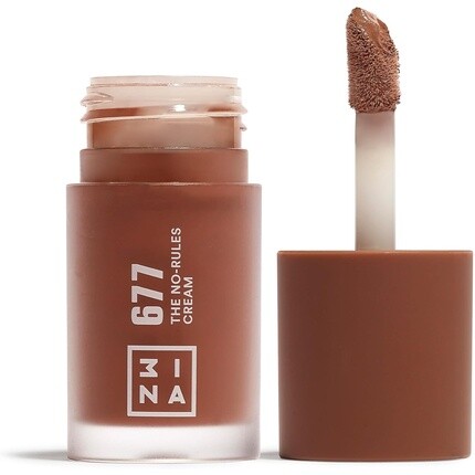 

3INA MAKEUP The No-Rules Cream 677 Нейтрально-коричневые жидкие румяна матовые с маслом сладкого миндаля Веганский продукт Не тестируется на животных