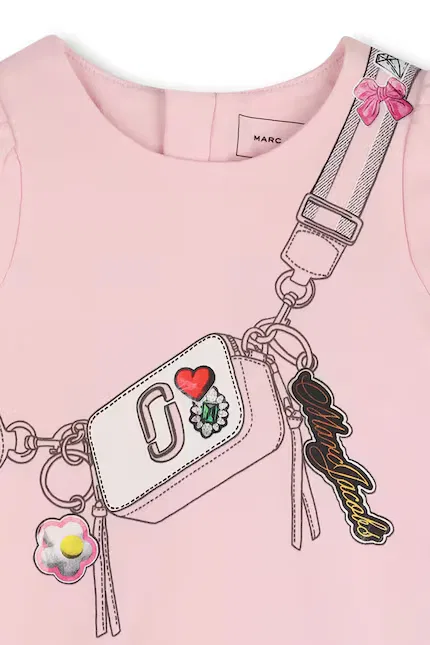Платье из хлопка Marc Jacobs, розовый — фото 3