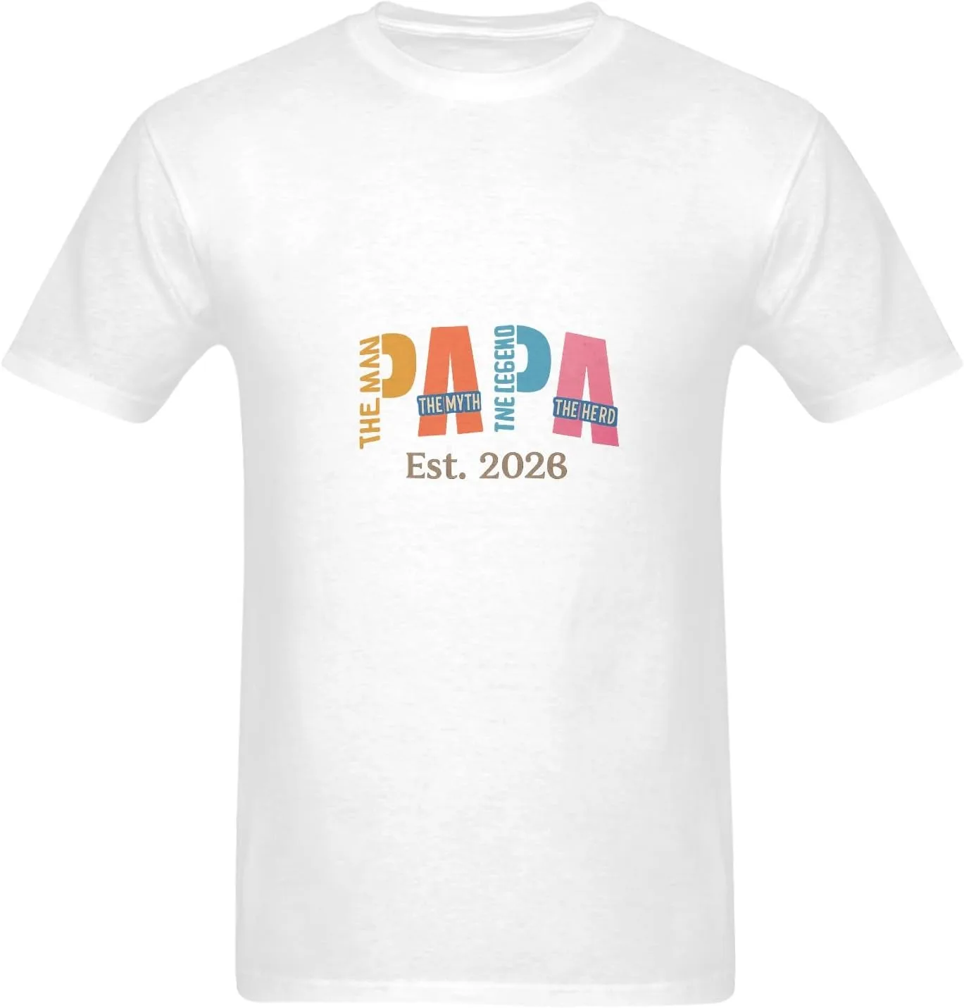 

Футболка с принтом Papa Letter Print The Man Myth Est 2026 PURRINI