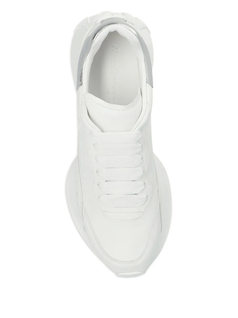 Кроссовки Sprint Runner из кожи с металлическими вставками Alexander McQueen, белый — фото 3