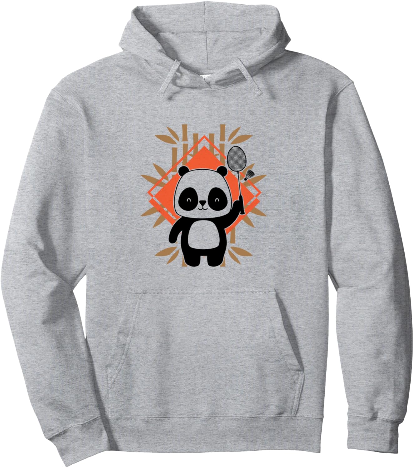 

Худи Panda Graphic Badminton Player Shuttle Sports Smash, серая Badminton Player Gift Idea Badminton Shuttlecock